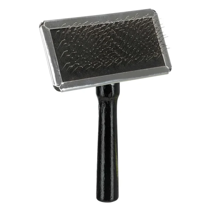 Trixie Dog Slicker Brush with Brush Cleaner