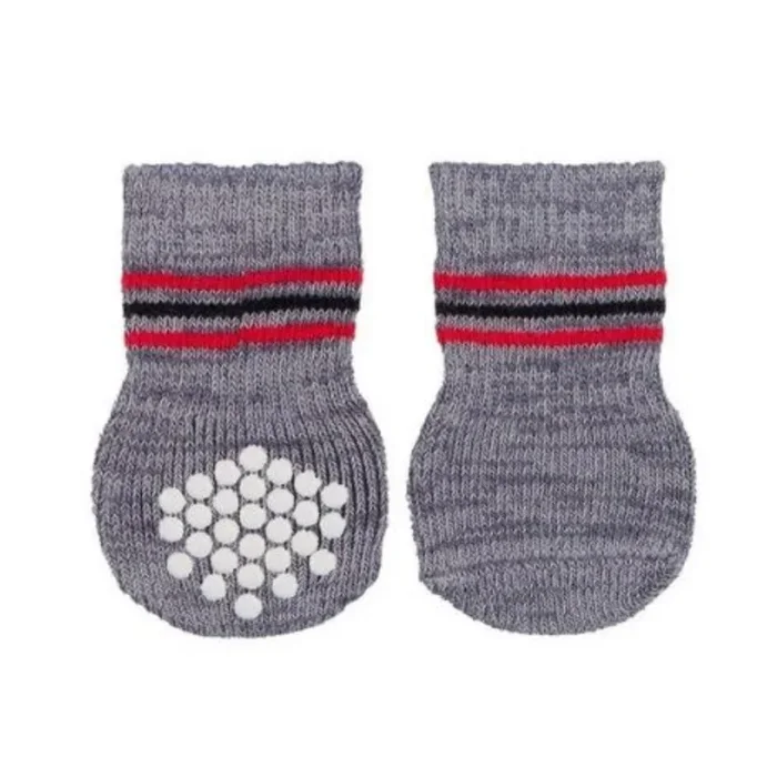 Trixie Non-Slip Socks for Dogs – Grey (Set of 2)