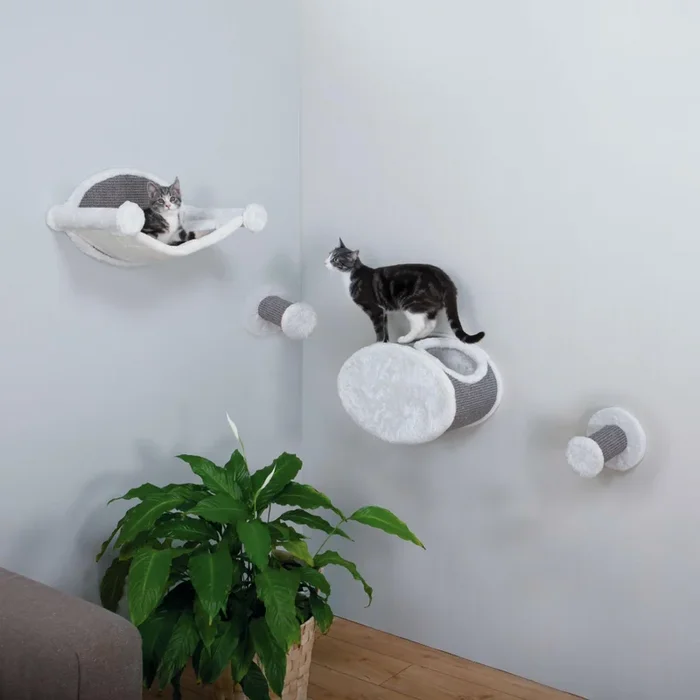 Trixie Wall Mounted Cat Lounge Set – Gray
