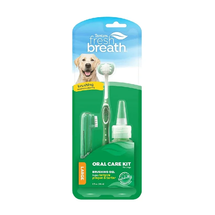 TropiClean – Fresh Breath Oral Care Kit for Dogs