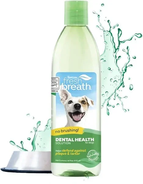 TropiClean Fresh Breath Dental Health Solution Water Additive for Dogs