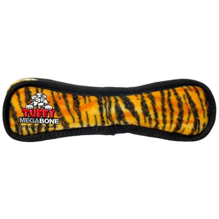 Tuffy Mega Bone Dog Toy – Tiger Print