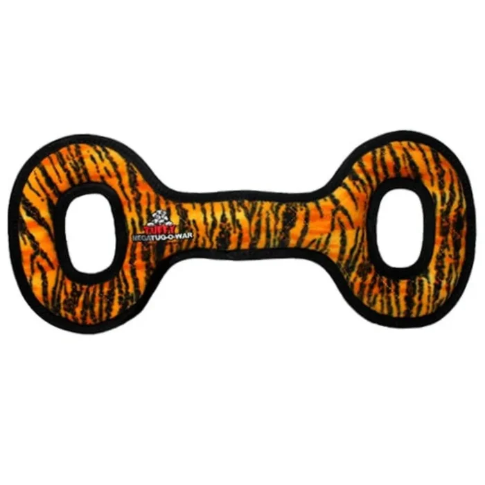 Tuffy Mega Tug Oval Dog Toy – Tiger Print