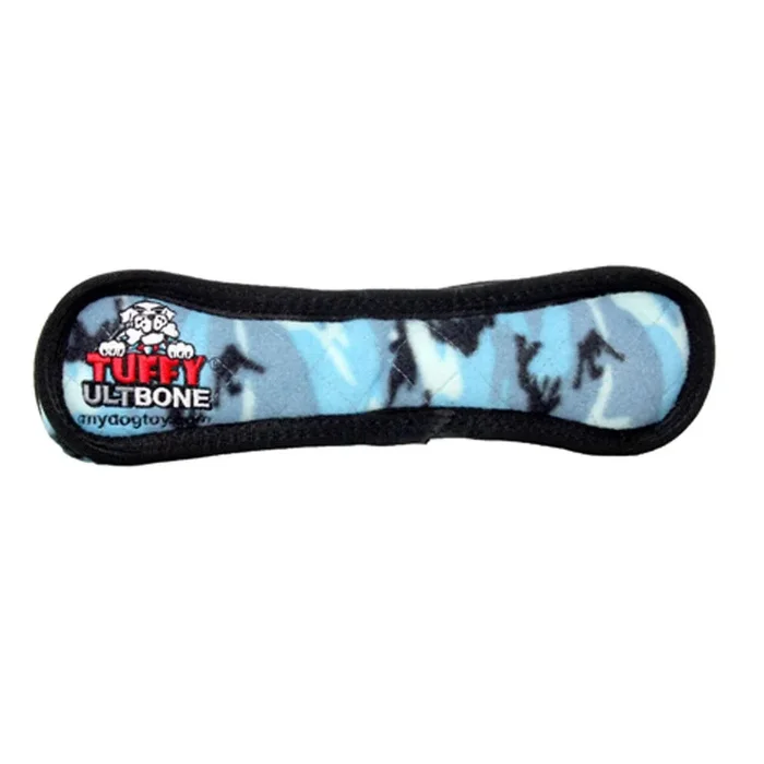 Tuffy Ultimate Bone Dog Toy – Camo Blue