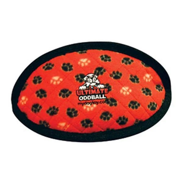 Tuffy Ultimate Oddball Dog Toy – Red Paws