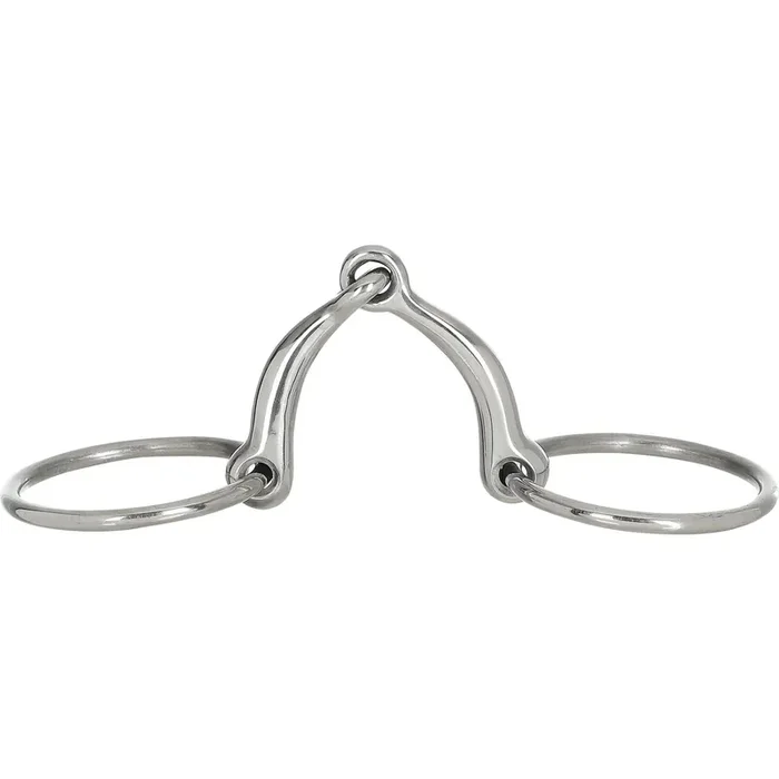 Two-ring snaffle bit curved horses HorseGuard Anur