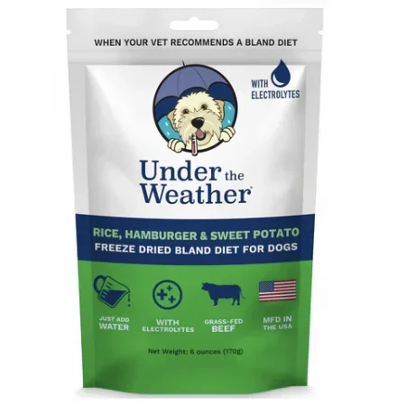 Under The Weather Bland Diet for Sick Dogs & Sensitive Stomachs, Hamburger Rice & Sweet Potato Recipe