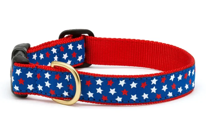 Up Country “New Stars” Dog Collar, Blue