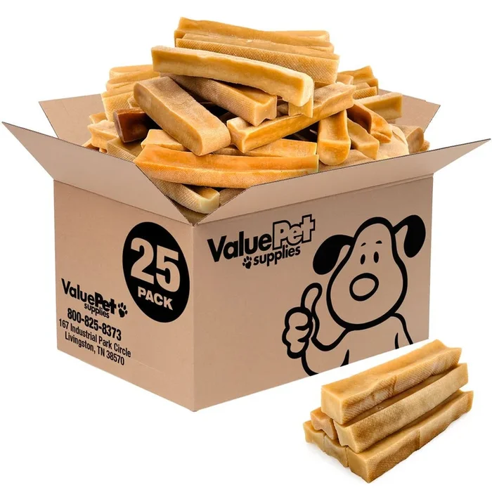 ValueBull Himalayan Yak Cheese Dog Chews, Large, 25 ct Bulk Pack