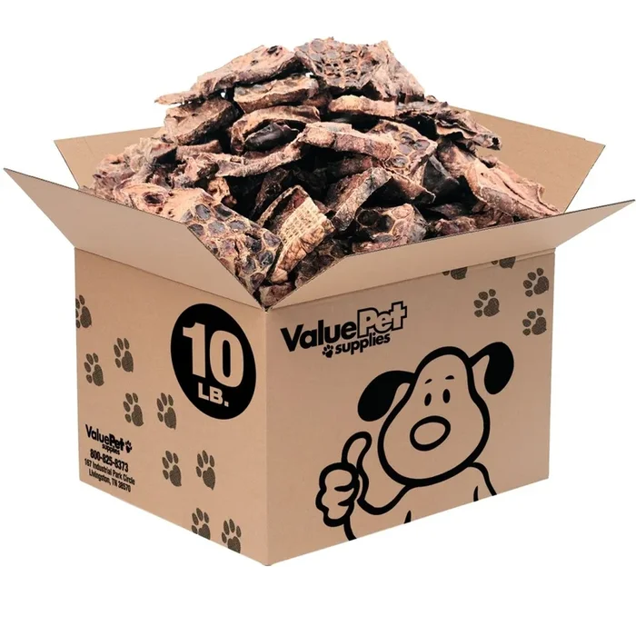 ValueBull Lamb Lung Wafers for Dogs, Premium 10 Pound Bulk Pack