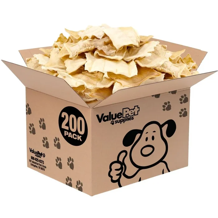 ValueBull USA Rawhide Chips, 200 Count Bulk Pack