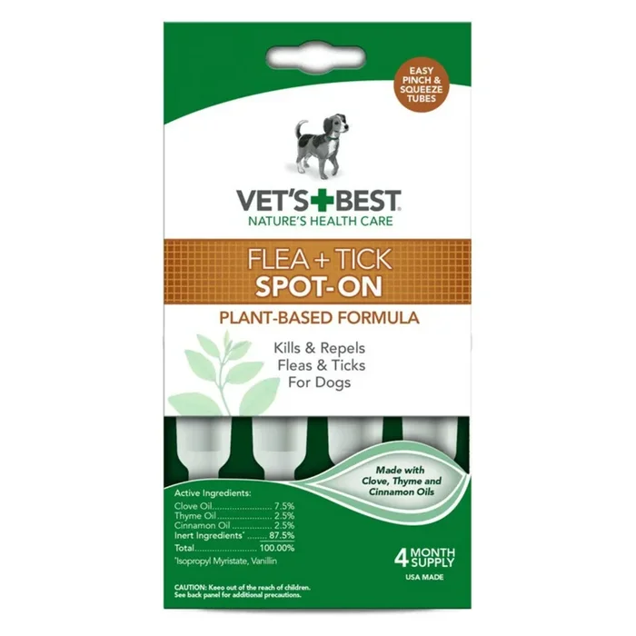Vet’s Best Flea + Tick Spot-On Dropper Dog Treatment