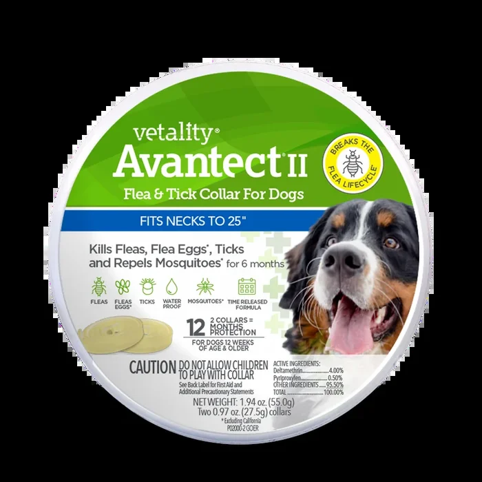 Vetality Avantect II Flea & Tick Collar for Dogs 1ea/26 in, 2 ct