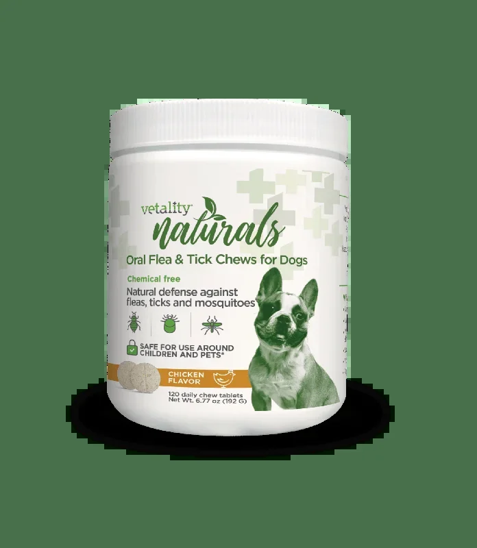 Vetality Naturals Oral Flea & Tick Chews for Dogs, 120 ct