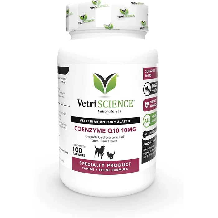 VetriScience Coenzyme Q10 Capsules for Dogs and Cats
