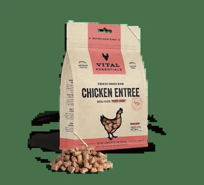 Vital Essentials Chicken Entree Mini Nibs Freeze-Dried Raw Dog Food