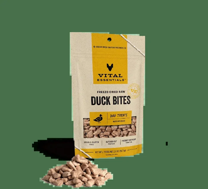 Vital Essentials Freeze-Dried Duck Bites Dog Treats