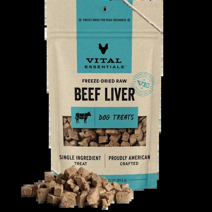 Vital Essentials Freeze-Dried Raw Beef Liver Dog Treats
