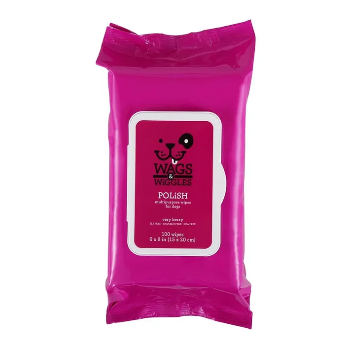 Wags & Wiggles Polish Multipurpose Wipes – Very Berry