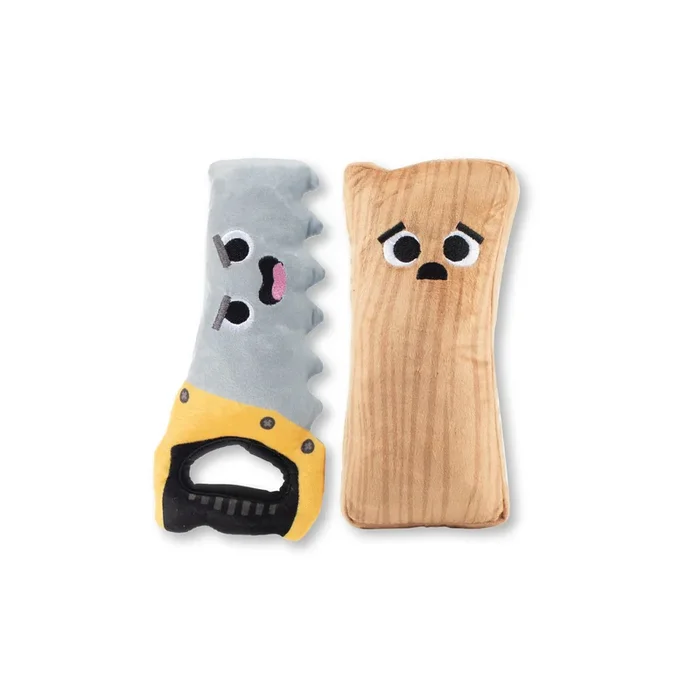 Wagsdale! Plush Tool Dog Toy – I Saw That (Wood and Saw 2 Piece)