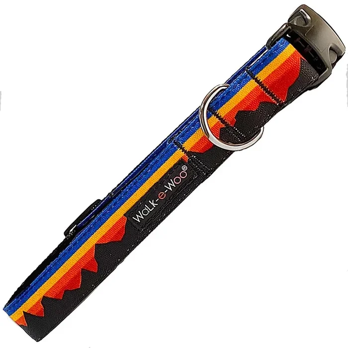WaLk-e-Woo Mountain Dog Collar – Blue