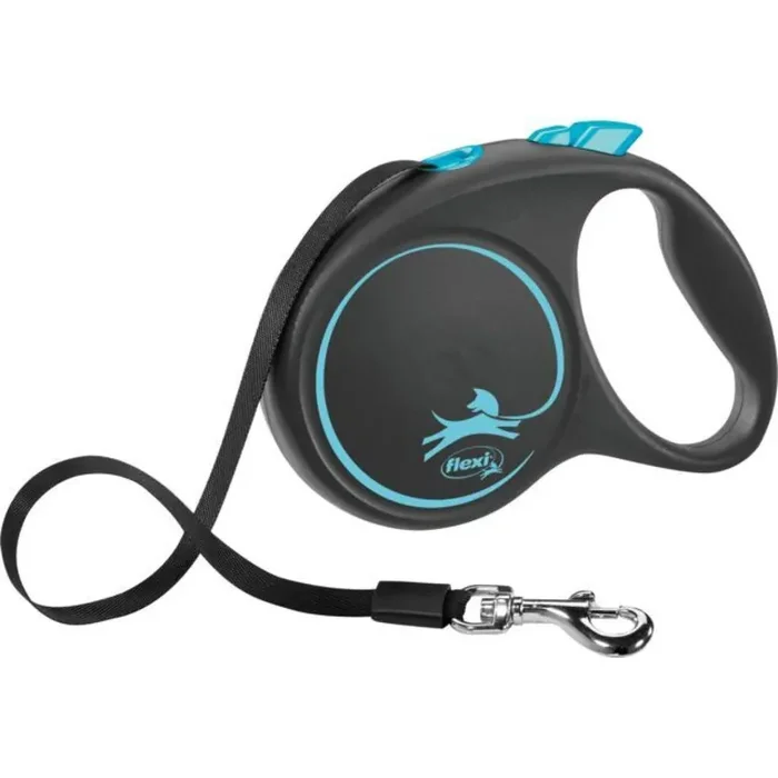 Webbing dog leash Flexi Black Design [Size L]