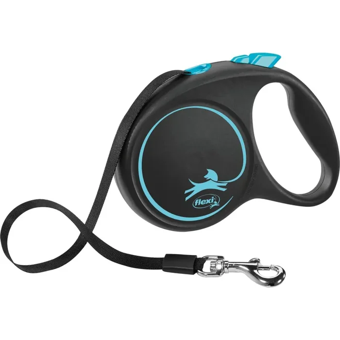 Webbing dog leash Flexi Black Design [Size M]