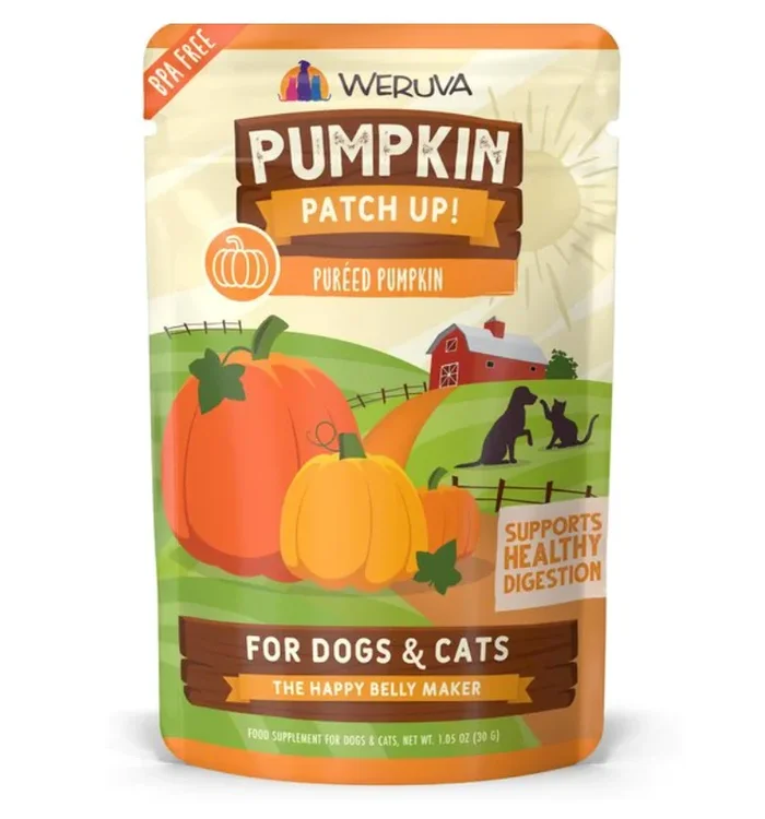 Weruva Pumpkin Patch Up! Pureed Pumpkin Supplement, 2.8 oz. pouches