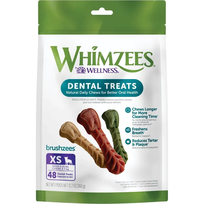 Whimzees Brushzees Natural Dental Dog Treats