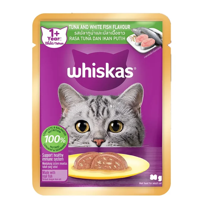 Whiskas Tuna & White Fish Adult (1+ Years) Cat Wet Food