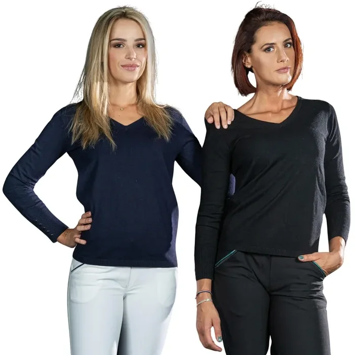 Women‘s v-neck sweater Flags&Cup Nostava