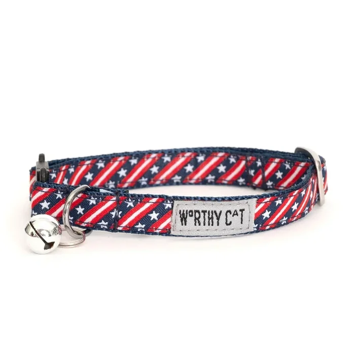 Worthy Dog Bias Cat Collar – Stars & Stripes