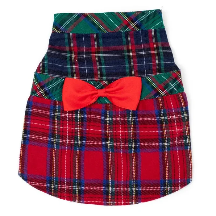 WORTHY DOG | Coloblock Tartan Dress