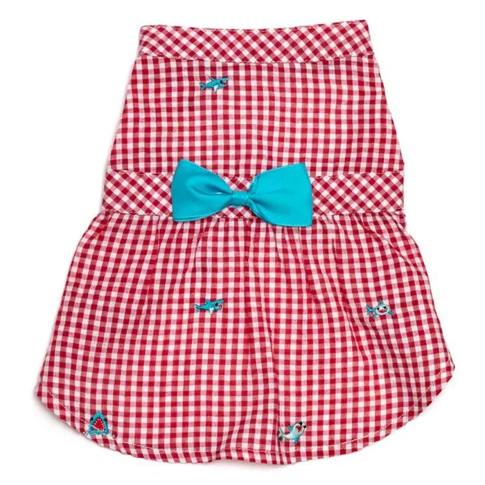 Worthy Dog Gingham Chomp Dog Dress