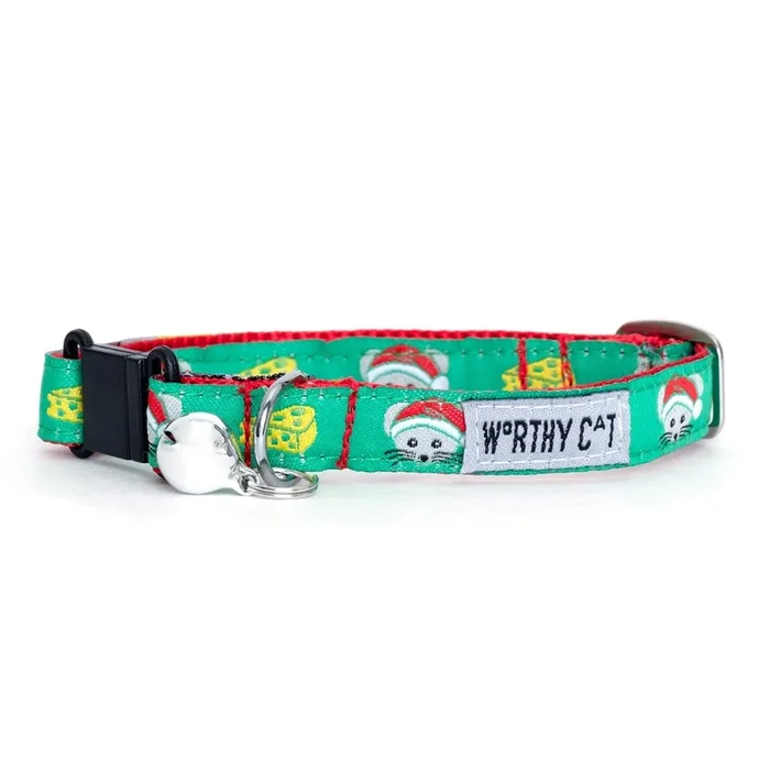 Worthy Dog Holiday Cat Collar – Not a Creature Was Stirring