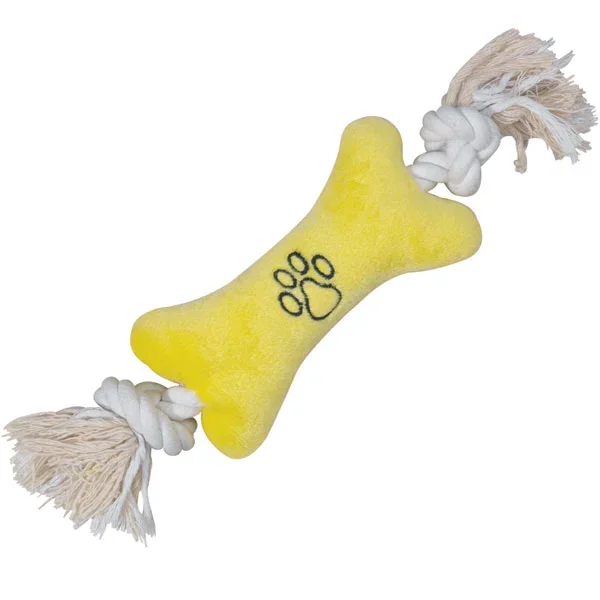 Zanies Bone Tugger Dog Toy – Yellow