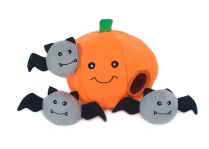 Zippy Paws Burrow, Halloween Pumpkin & Bats