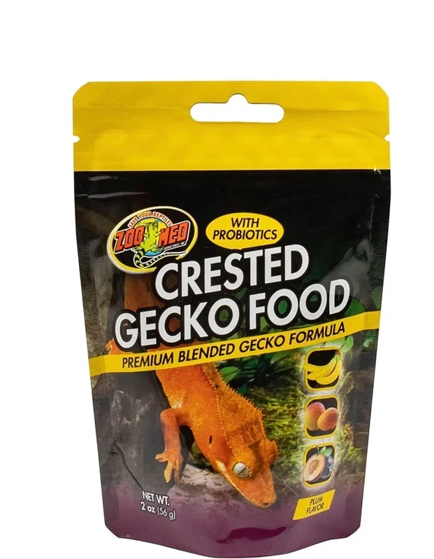 Zoo Med Crested Gecko Premium Blended Gecko Food Plum Flavor 2 oz