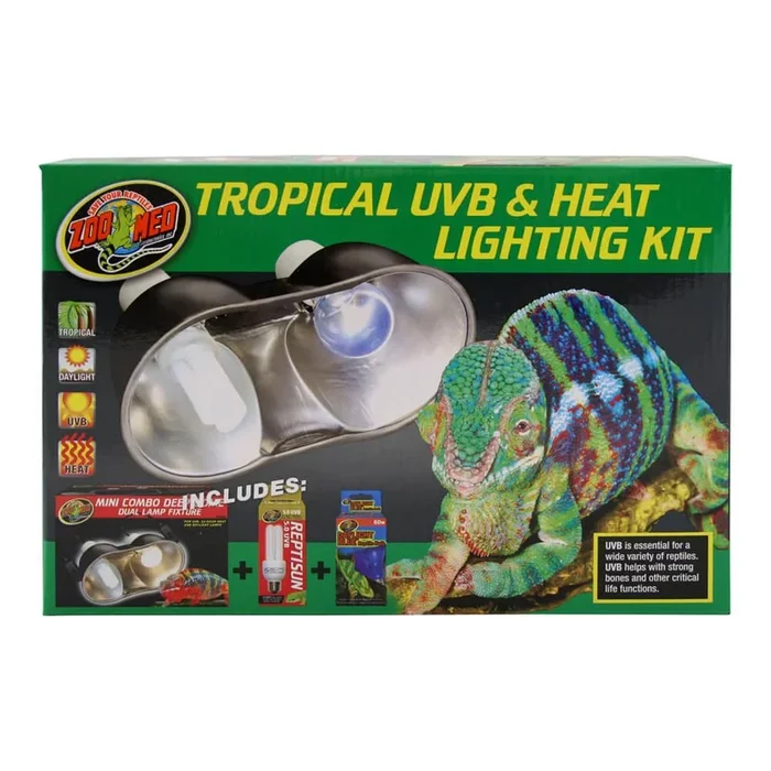 Zoo Med Tropical Reptile UVB and Heat Lighting Kit