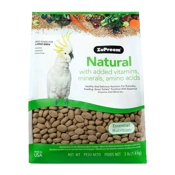 ZuPreem Natural Bird Food Large Parrots 3-lb